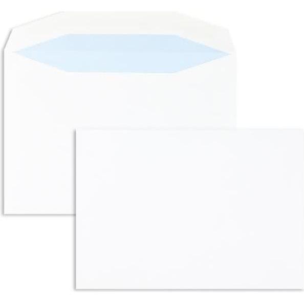 Blanke, Briefumschlag, Kuvertierhüllen 155x220mm 90g/qm gummiert VE=500 Stück weiss (500 x)