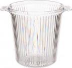 Actual product image Leknes transparent plastic striped ice bucket
