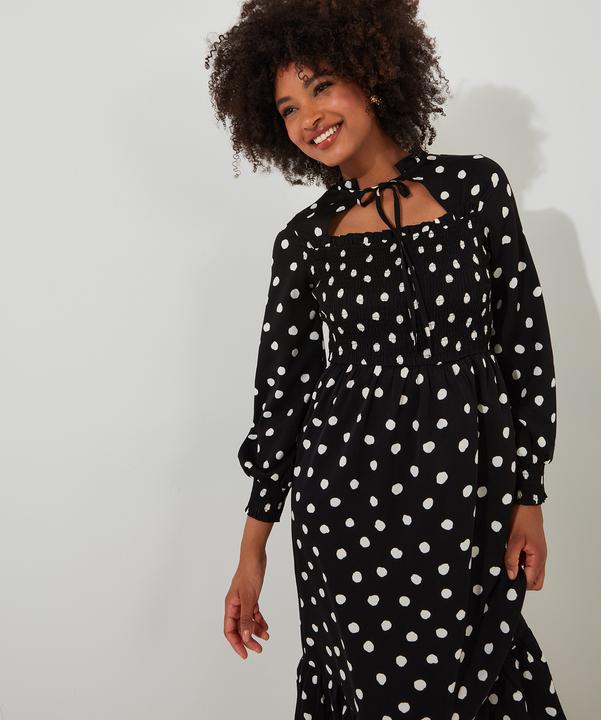 Image du produit Joe Browns Tie-Neck Polka Dot Midi Dress (40)