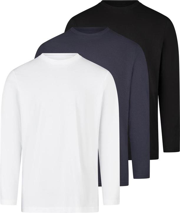 Produktbild Ragman 3er Pack Basic Langarmshirt (L)