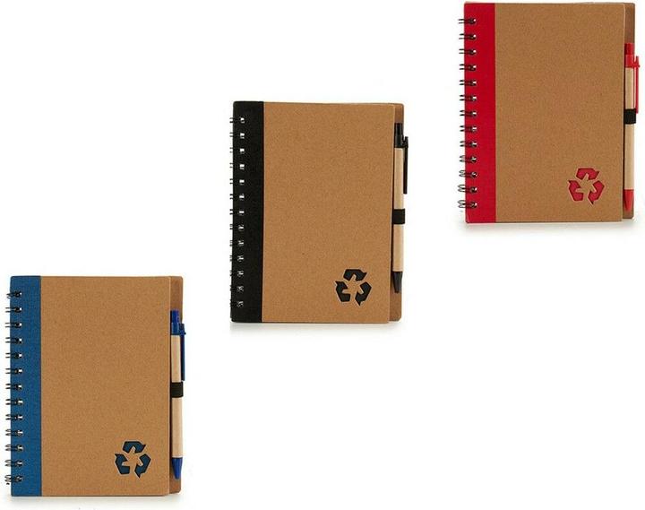 Actual product image Pincello Mini ring binder with biros Recycled cardboard 1 x 18 x 14 cm (12 pieces)