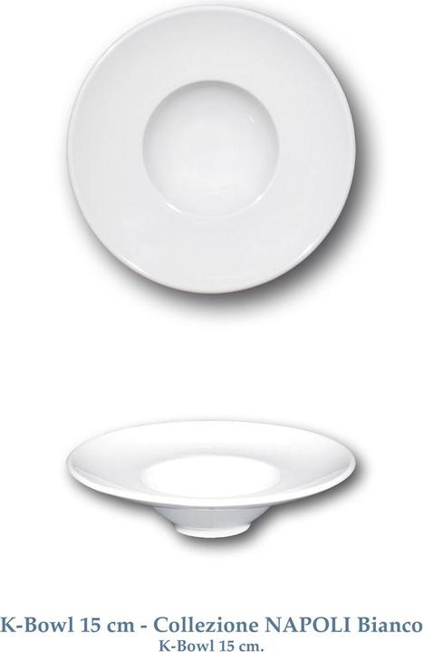 Saturnia Piatto gourmet in porcellana, profondità 15 cm, bianco (1x, 15 cm)