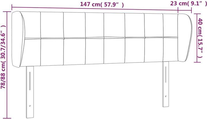 Actual product image vidaXL Kopfteil (147 x 23 x 88 cm)