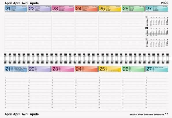 Actual product image Brunnen Cross calendar (297 x 105 mm)