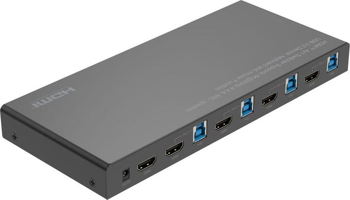 MicroConnect 4K@60Hz HDMI KVM switch, 4x1