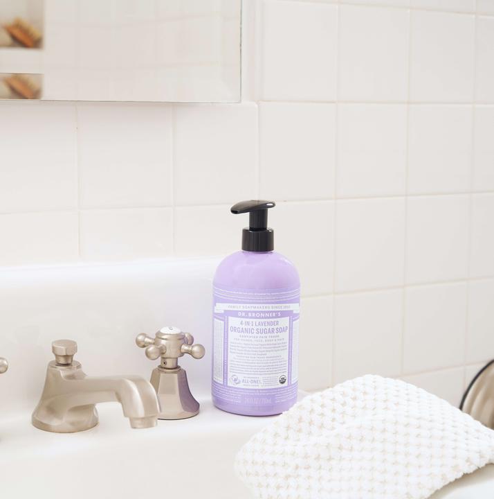 Productafbeelding Dr. Bronner's Biologische Suikerzeep Lavendel 710 ml (710 ml)