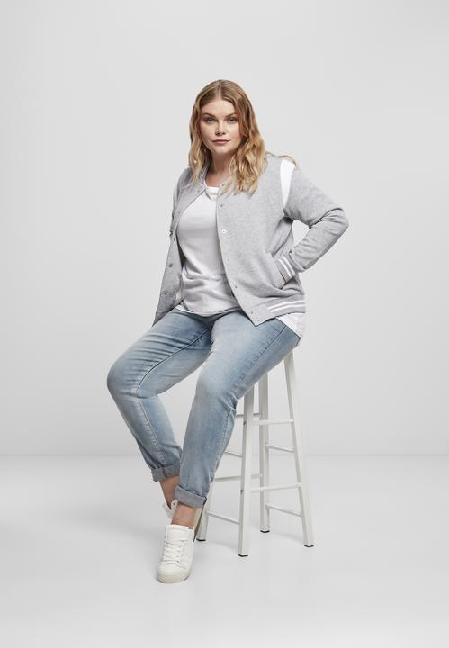 Actual product image Urban Classics Ladies Organic Inset College Sweat Jacket (XS)