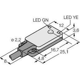 Turck, Rilevatore di movimento, Sensore ottico a sbarramento Trasmettitore Sensore miniaturizzato VS25EVQ5 (1.20 m)