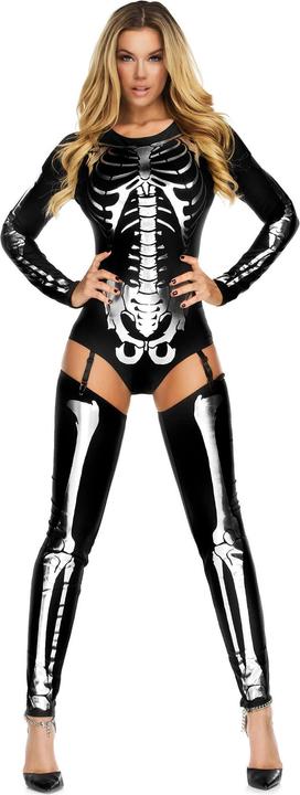 Actual product image Forplay Skelett Body schwarz mit Stulpen (L, XL)