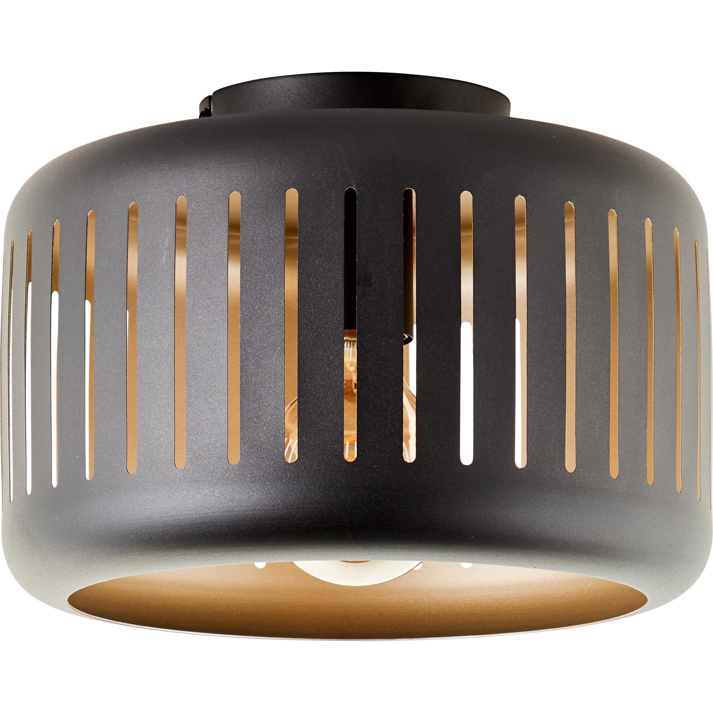 Brilliant, Wandleuchte + Deckenleuchte, Plafondlamp Tyas E27 max 1x60W - Zwart/Goud (E27)