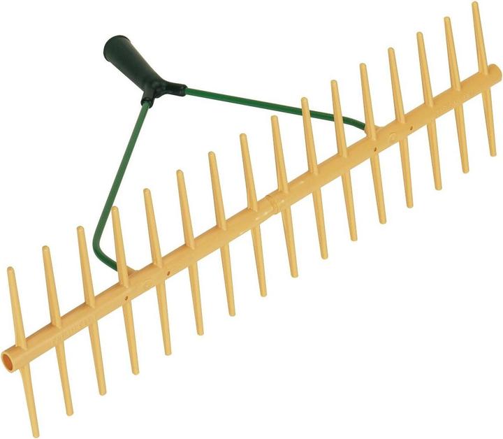 Jost Kerbl HR 16D plastic rake (double-sided, made of polypropylene, 16 tines, handle holder ø 27 mm