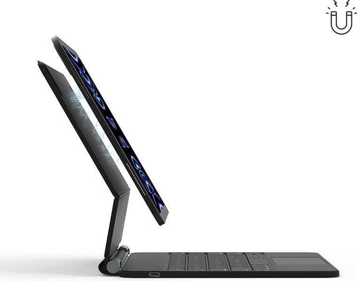 Actual product image JCPAL FolioKeys Pro Slim Keyboard Case with Trackpad for iPad Pro 12.9-inch (4-6th, 2018-2022)/iPAD Air 13 (Eng. Int.)
