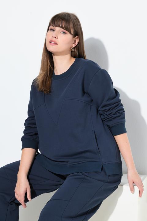 Immagine prodotto Ulla Popken Sweatshirt, Patchlook, Rundhals, Langarm (46, 48)