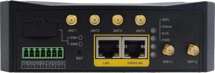 Actual product image Four-Faith F-NR120 - 5G DUAL SIM INDOOR CPE Router Dual SIM 1LAN 1WAN1RS232RS485 1CAN PORT