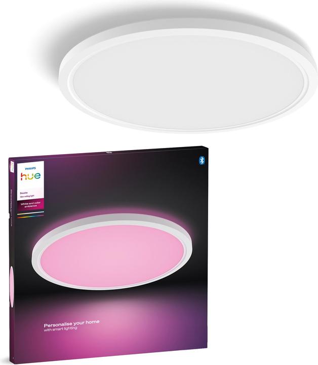 Image du produit Philips Panneau LED mince lumière blanche et colorée, intérieur, plafond, salon, cuisine, couloir (2900 lm)