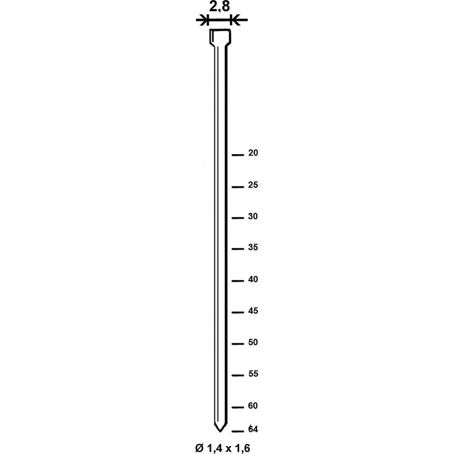 Alsafix, Tackerklammern + Tackernägel, Stauchkopfnagel N 30 mm aus Stahldraht verzinkt (4000 St)