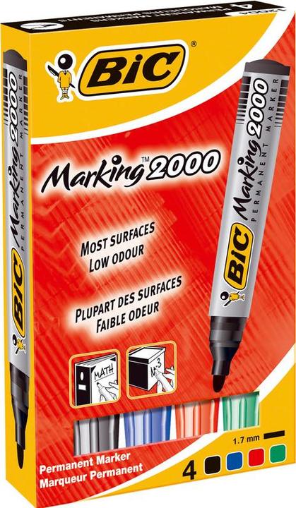 Produktbild Bic Marking 2000 ecolutions (Grün, Blau, Schwarz, Rot, 1.70 mm, 4 x)