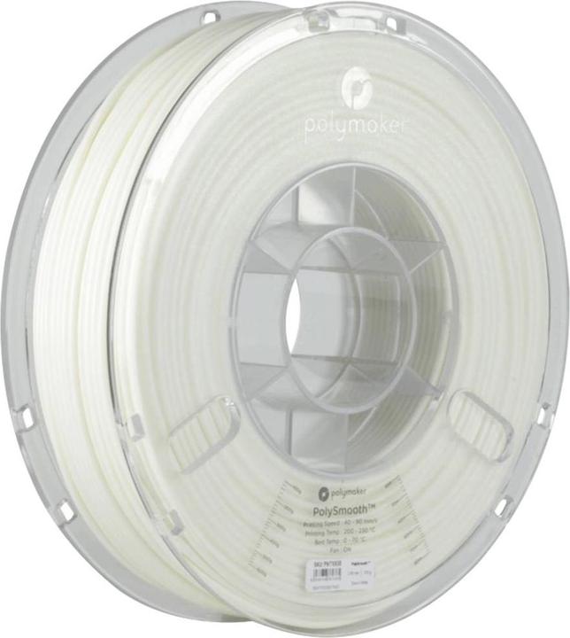 Produktbild Polymaker PJ01014 PolySmooth Filament polierbar 2.85 mm 750 g Weiss 1 St. (PVB, 2.85 mm, 750 g, Weiss)