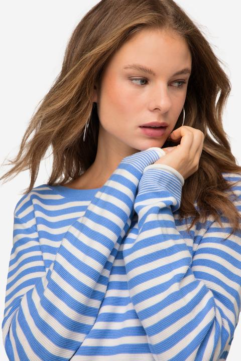 Image du produit Laurasøn Pullover, Feinstrick, Ringel, U-Boot-Ausschnitt, Langarm (M)