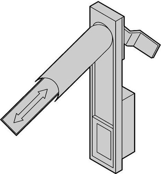 Produktbild Schroff Schwenkhebelgriff für 1-Punkt-Verriegelung - KIT SCHWENK HEBELGRIFF