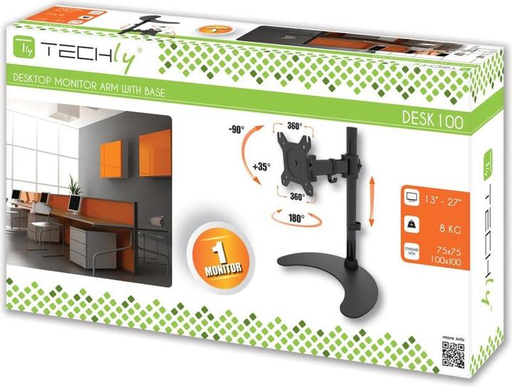 Actual product image Techly Desk Mount for LCD TV LED 13 27 Stand (Table, 27")