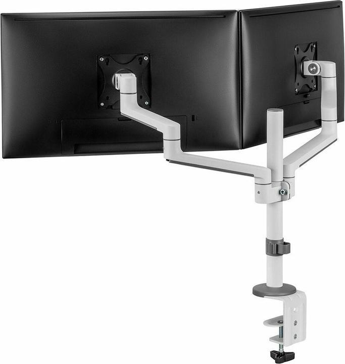 Actual product image Neomounts Table mount dual 100x100 -8kg 17-27"/h?v/incline/pivot/clamp/white? (Table, 27", 8 kg)