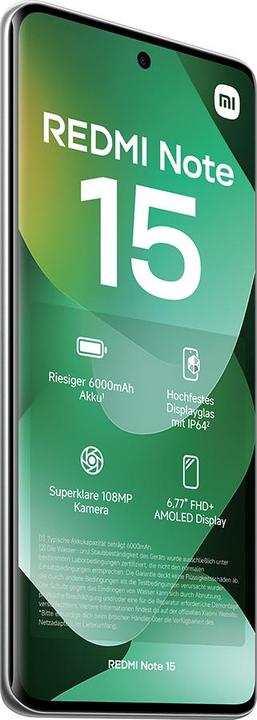 Immagine prodotto Xiaomi REDMI Note 15 (256 GB, Forest Green, Verde, Verde, Verde foresta, 6.77", Doppia SIM, 4G)