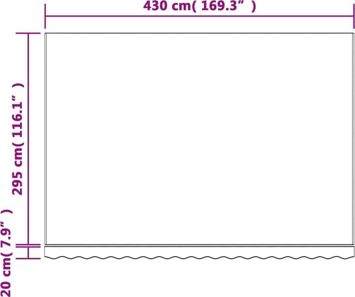 Produktbild vidaXL Markisenstoff (4.50 m)