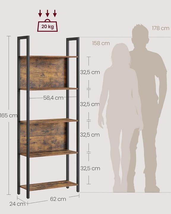 Actual product image Songmics Havanna (62 x 24 x 165 cm)