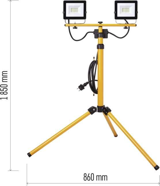 Produktbild Emos LED-Strahler HOBBY SLIM, 2x 20W + Stativ (600 lm)