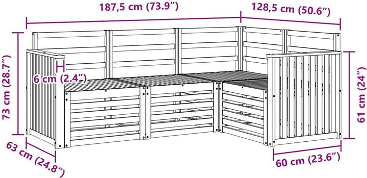 Produktbild vidaXL Outdoor-Sofa