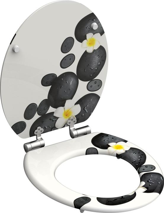 Produktbild Schütte WC Sitz Holz MDF WC-Sitz STONE DECORATION Absenkautomatik 80185-A 0