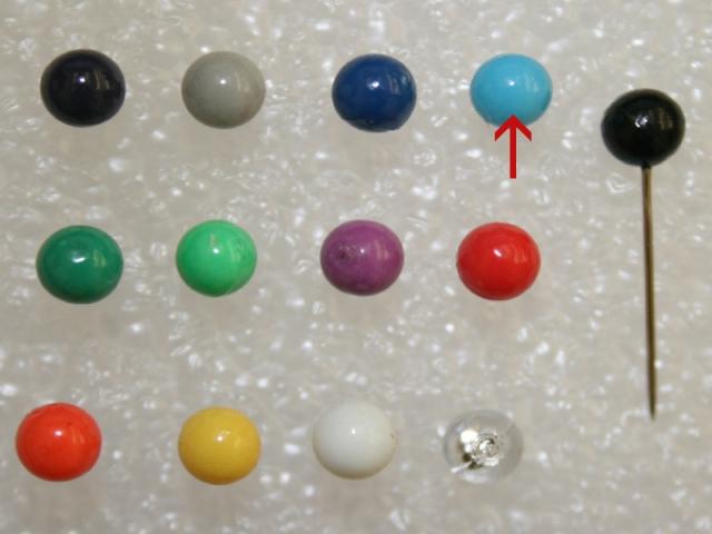 Actual product image Alco Map pins light blue