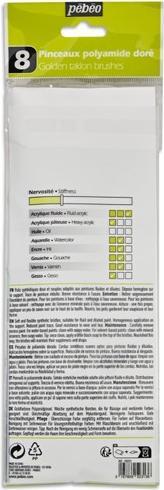Produktbild Pebeo 8 MC-Pinsel, sortiert, goldfarben, Poly