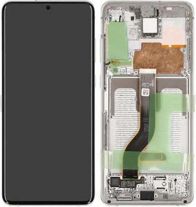 Actual product image Samsung LCD + Touch + Frame no Camera for G985F, G986B Galaxy S20+ 5G - cloud white
