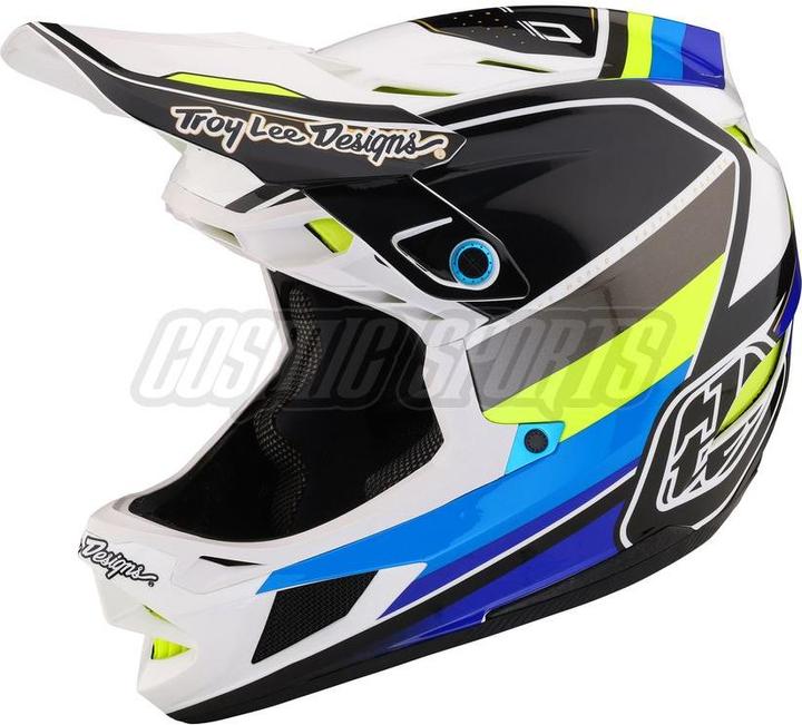 Image du produit Troy Lee Designs Casque D4 Composite MIPS, Reverb, blanc/bleu, XS | 53-54cm (53 - 54 cm)