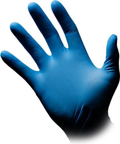 Produktbild Ampri Einweghandschuhe Med Comfort Blue Grösse L blau Nitril EN 374, EN 455 PSA-Kategorie III (L)