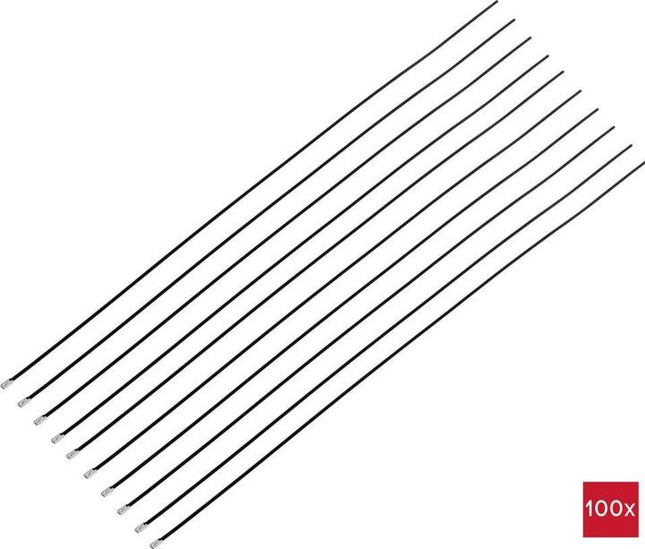 Actual product image Tru Components TC-12647604 Steel cable tie 840 mm 4.6 mm AISI 304 with coating (Metal cable ties, 840 mm, 100 pcs.)