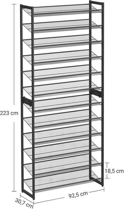 Image du produit Songmics Étagère à chaussures (92.5 x 31 x 223 cm)