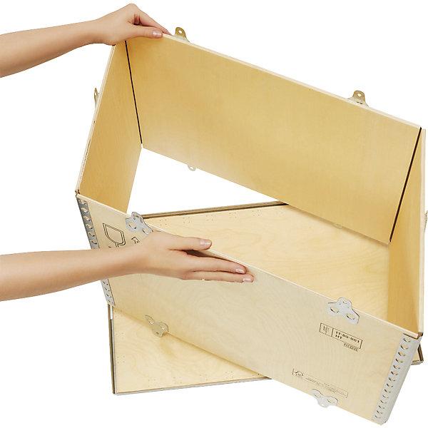 Actual product image Durbiano srl Wooden folding box, standard, LxWxH 1180 x 780 x 750 mm, 1+ items. (1 x)