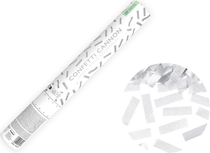 Produktbild Partydeco Konfettikanone - Silber 40cm (1 Stück)