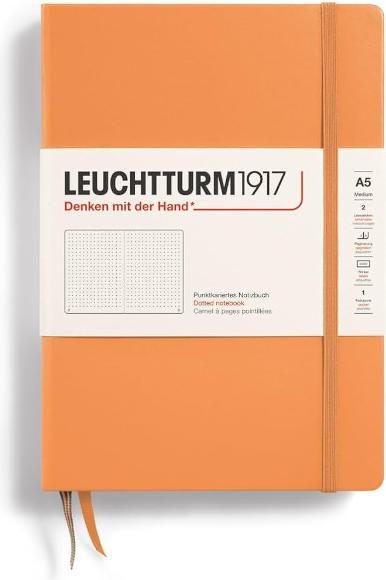 Image du produit Leuchtturm1917 Carnet de notes medium à pois abricot (145 x 210 mm, Pointillés, Couverture rigide)