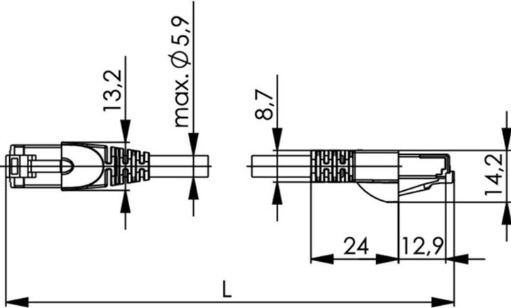 Produktbild Telegärtner MP8 FS 600 (SFTP, CAT6a, 3 m)