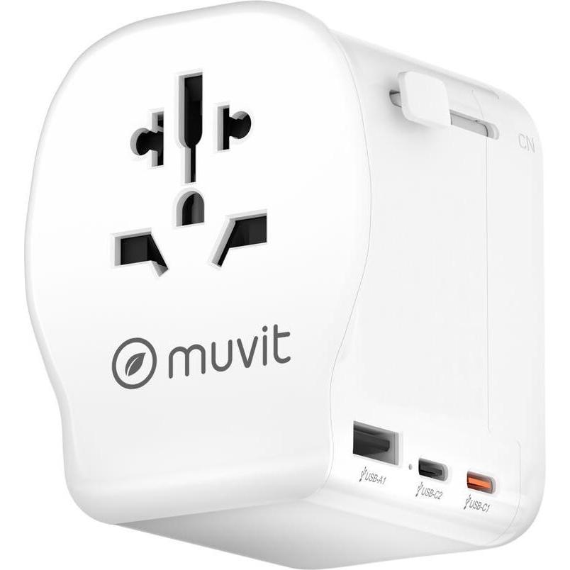 Muvit, Ciabatta multipresa, Steckdosenleiste for Change Kunststoff 45 W (4x, USB-A, USB-C)
