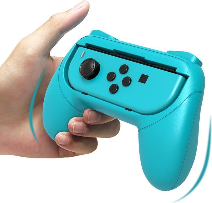 Actual product image iPega SW087 Grip for JoyCon Controllers 2pcs Blue/Red (Damaged Package) (Switch)