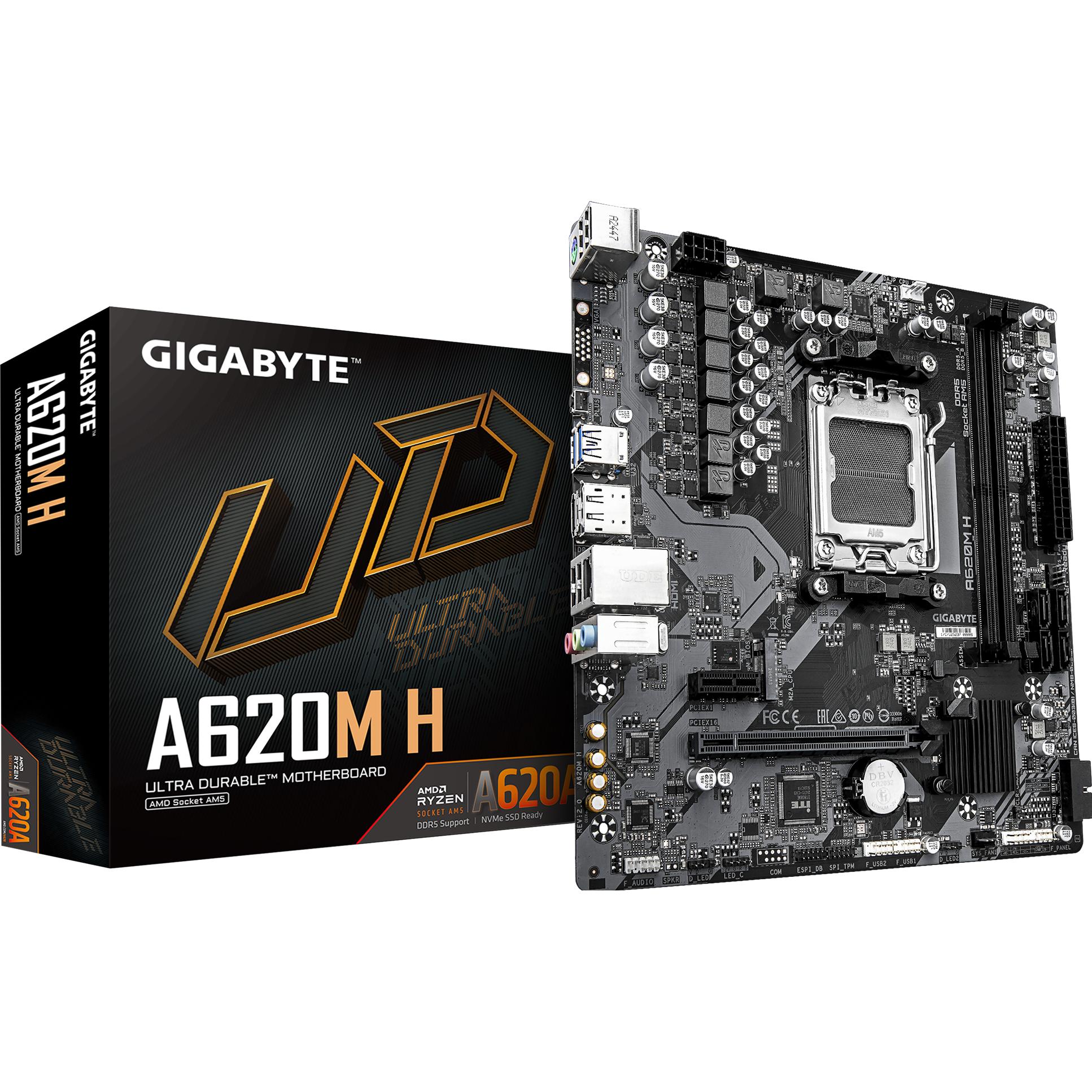 Gigabyte MB A620M H (A620,AM5,mATX,AMD) (AM5, AMD A620, mATX), Mainboard