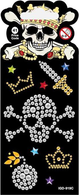 Actual product image Card Group Stickers Black Skull