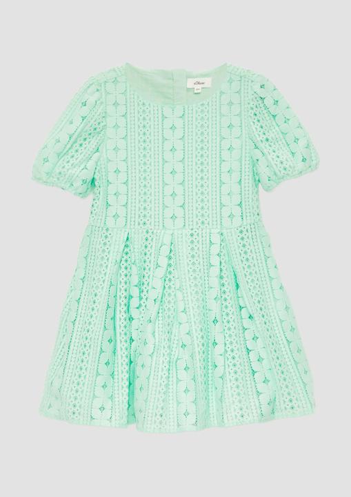 Actual product image S.Oliver Kleid Kurzes Kleid aus Spitze mit elastischen Bündchen an den Ärmeln (128)