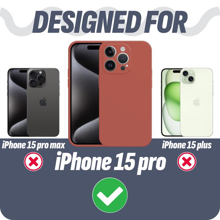 Produktbild Cazy Silikon Hülle Kompatibel mit iPhone 15 Pro - Soft TPU Schutz - (Apple iPhone 15 Pro)