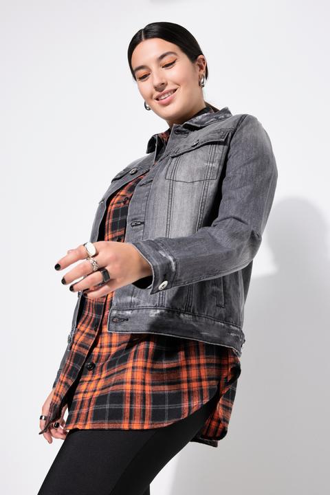 Produktbild Studio Untold Jeansjacke, Regular Fit, destroyed Denim, Hemdkragen, Langarm (50, 52)